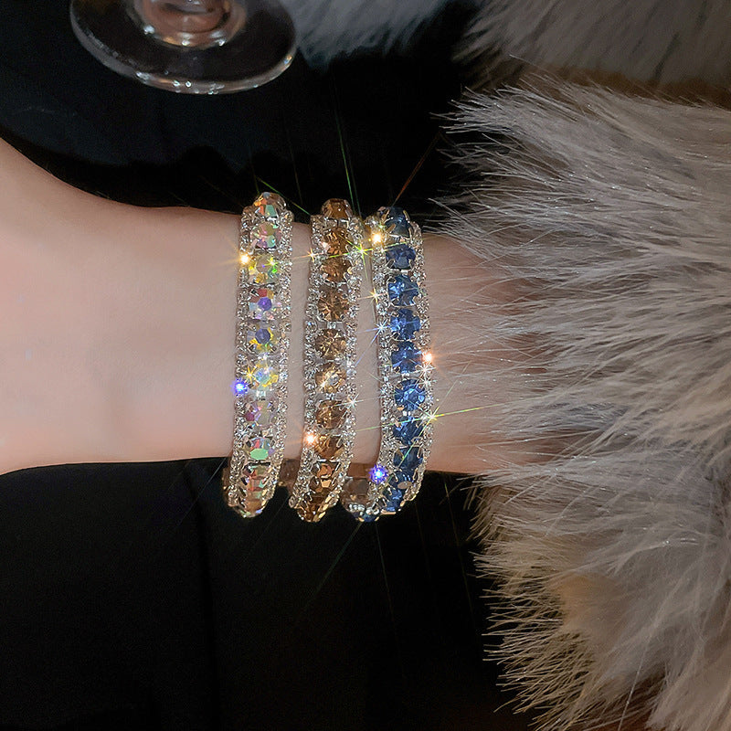 Wholesale Alloy Diamond Square Geometric Buckle Bracelet